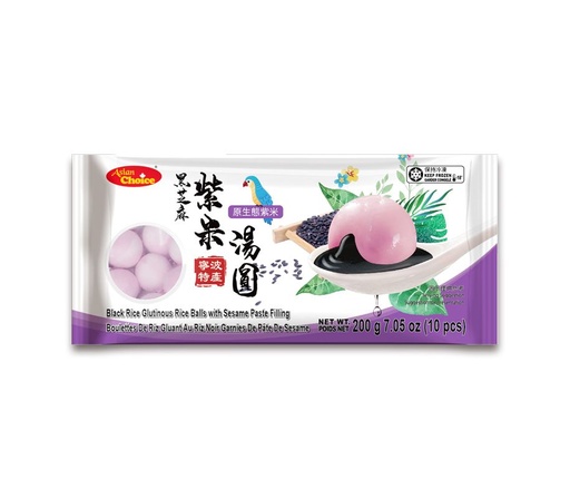[21131] AC-Black Rice Glutinous Rice Balls With Sesame Paste Filling//黑芝麻紫米汤圆 200g