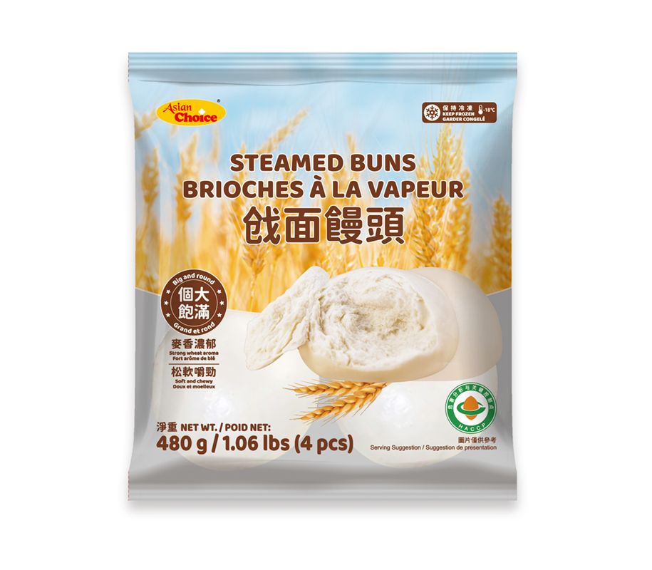 AC-Steamed Buns 亚洲优选-戗面馒头(4pcs) 480g | Asian Choice